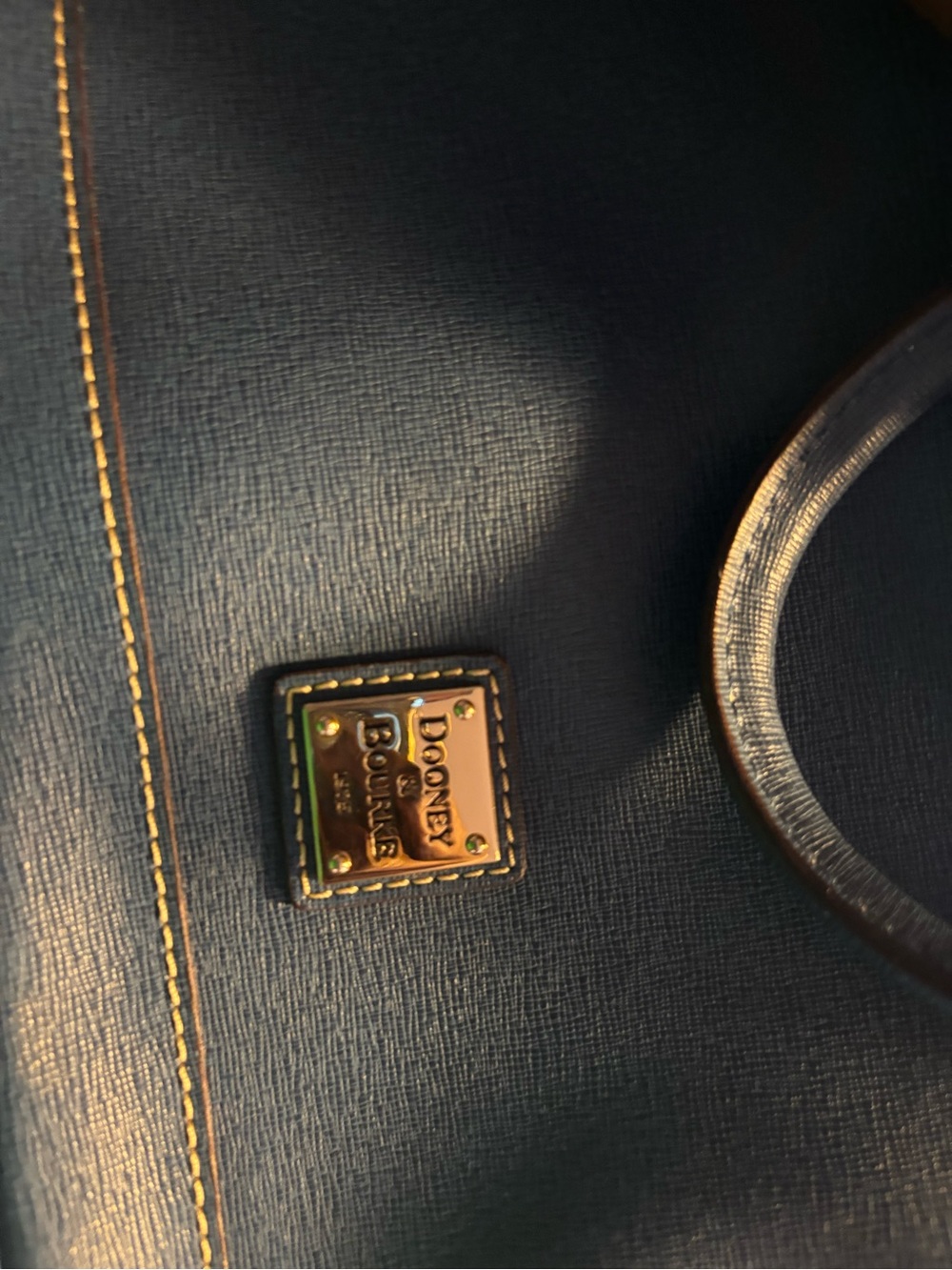 Dooney & Bourke Navy Saffiano Dome Satchel - Picture 8 of 9